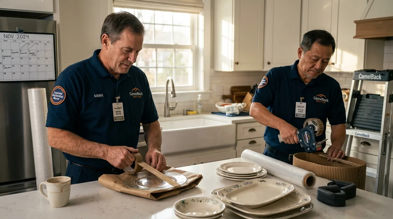 Professional crew packing kitchen dishware in Colorado City, CO